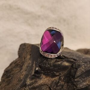 2/$15 - Purple Rhinestone Ring - Size 9